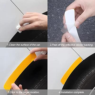 Warning Light Reflector Sticker Reflective Film Car Warning Tape Strip  Stickers