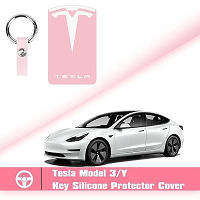 Für Tesla Modell Y 3 Silikon Drahtlose Aufladen Pad Rosa Weiß Anti