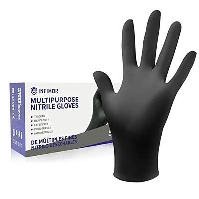 Heavy Duty Black Nitrile Gloves 6 MIL - Nitrile Mechanics Gloves