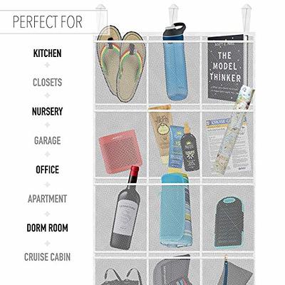 15 Pocket Over The Door Hanging Shoe Organizer Gray - Room