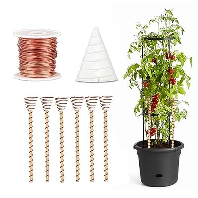 Sarkoyar 6Pcs/Set 12-inch Electroculture Plant Stake Wood Rod Garden Plants  Vegetables Growing Electro Culture Copper Wire Coil Antenna Gardening  Supplies 