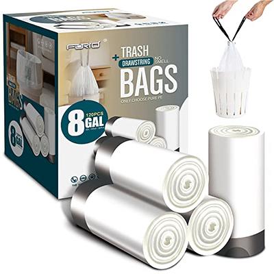 7 to 8 Gallon / 30 Liter Gallon Drawstring Trash Bag, Medium Garbage Bags,  60 Ct