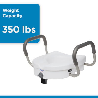 Essential Medical Supply Elevated Toilet Seat with Arms Elongated