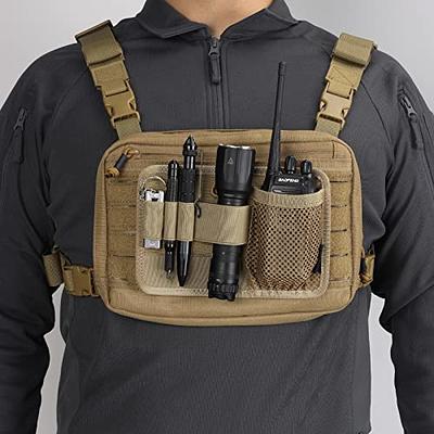 WYNEX Tactical Bag Insert Elastic Holder, Modular Elastic Loop Panel Hook  and Loop Organizer Pouch Insert Attachment with Hook Backed Fastener for