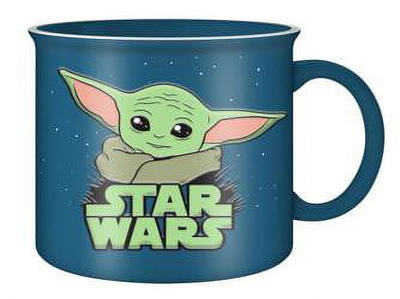 Silver Buffalo Star Wars: The Mandalorian Cartoon Grogu Ceramic Mug | Holds  13 Ounces