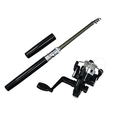  2023 Pocket Size Fishing Rod, Micro Collapsible Fishing Rod,  Mini Fishing Pole Pen Fishing Rod Reel Set for Travel Saltwater Freshwater  Sea (Color : Blue) : Sports & Outdoors