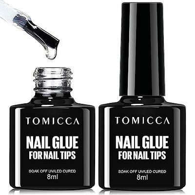 TOMICCA 2Pcs Gel Nail Glue - UV Nail Glue for Soft Gel Nail Tips and  Acrylic Nails, 4 in 1 Nail Glue Gel for Nail Extension Kit (Curing Needed)  - Yahoo Shopping