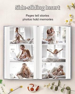  Small Photo Album 5x7 Hold 50 Vertical Photos with Memo Slip-in  Pockets, Mini Linen Cover 5x7 Photo Albums with Writing Space for Wedding  Baby Family Picture Book Beige : Home 