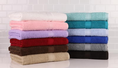 FRESHFOLDS Gray Solid 100% Cotton Textured Bath Towel (Set of 4