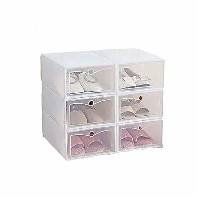 Youngy 6Pcs Plastic Shoe Box Stackable Foldable Shoe Organizer Drawer  Storage For Case Storage Box With Compartments Wooden - Yahoo Shopping