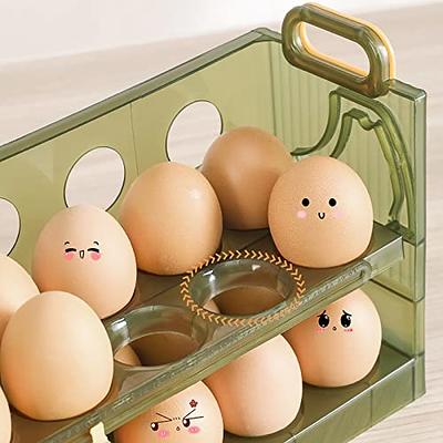 Three Layers Flip Egg Storage Box 30PCS Egg Container Kitchen Fridge Egg  Tray