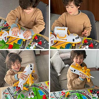 UNIH Toddler Airplane for 2 3 4 5 Year Old Boys & Girls, Kids Toys Plane  with Lights and Sounds, Transport Cargo Airplane with 4 Construction Cars -  Yahoo Shopping