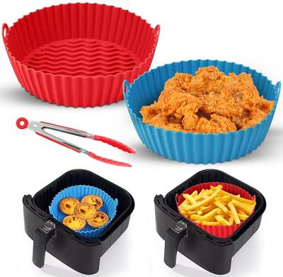 Air Fryer Silicone Liners - Reusable Non-stick Air Fryer Silicone Pot Liner  Compatible with COSORI Air Fryer Basket Accessories, Fit 3-6 Qt