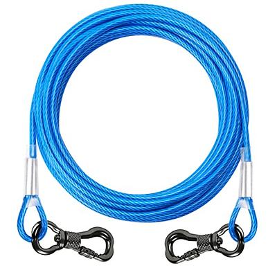 50-Foot 50' Dog Runner Tie-Out Cable Trolley up to 120lbs Dog Run Free Cable