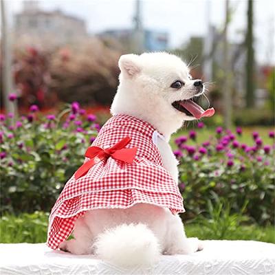 Cute Girl Plaid Dog Dress