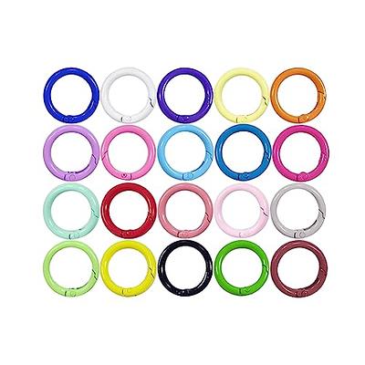 ccHuDE 25 Pcs Metal Spring O Rings Spring Keyrings Buckles Snap Clip  Trigger Ring Round Split Key Ring Small Clamp Clasp Rings for Bag Purse  Craft Jewelry Making 33mm - Yahoo Shopping