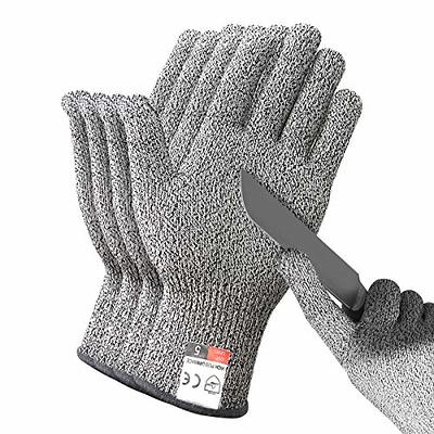 Dowellife Medium Grey Protective Gloves with Cut Resistance, Machine  Washable 