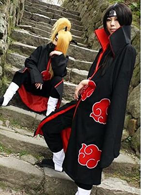 Naruto Akatsuki Cloak Anime Cosplay Costume Set Halloween Cosplay Longo  Cloak