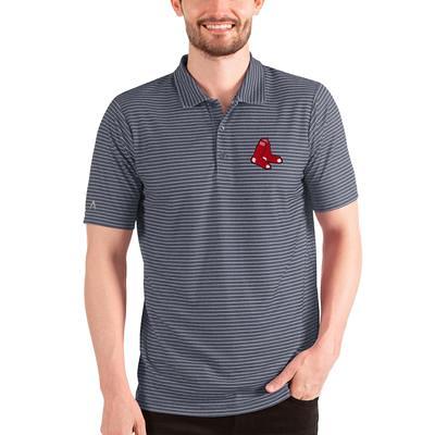 Men's Atlanta Braves Antigua Gray/Navy Answer Polo