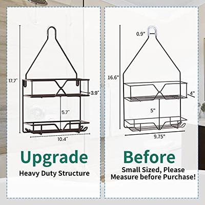 TreeLen Rustproof Shower Caddy, Hanging, Stainless Steel, 4 Hooks, 2  Shelves, Non-Slip