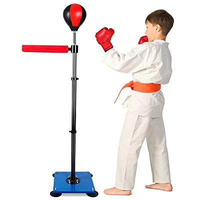 Costway Kids Punching Bag W/adjustable Stand Boxing Gloves Boxing Set, Red  : Target