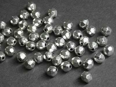7mm 10pc Antique Silver Beads for Jewelry Making 