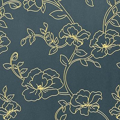 Floral Peel and Stick Wallpaper Floral Contact Paper Decorative Flower  Wallpaper Vintage Floral Wallpaper Self-Adhesive Contact Paper Vinyl Roll  for Wall Covering 