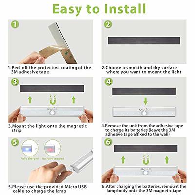 Motion Sensor Light, Under Cabinet LED Night Light with 3M