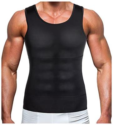 Gotoly Men Compression Shirt Shapewear Slimming Body Shaper Vest Undershirt  Tummy Control Tank Top (Black, Medium) - Yahoo Shopping