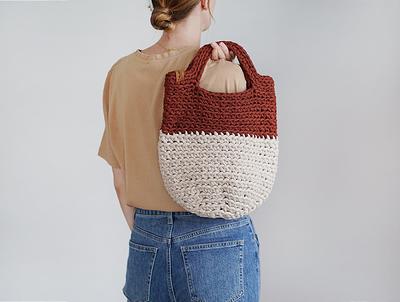 Hobo bag for women contrast color large capacity tote bag shoulder bag  women's trendy knitted bag