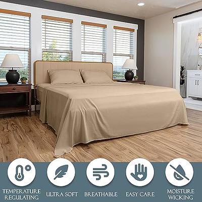 Bare Home 100% Rayon Made from Bamboo Luxury Full Sheet Set - 4 Piece  Bedding Set - Deep Pockets - Cooling Sheets - Breathable - Easy Fit - Soft