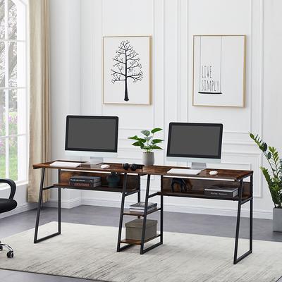 HM&DX Home Office Computer Desk with Hutch,Wood Writing Desk Study Desk  with Drawers,Modern Furniture Wooden Desk with Open Storage Cubby,Study  Table