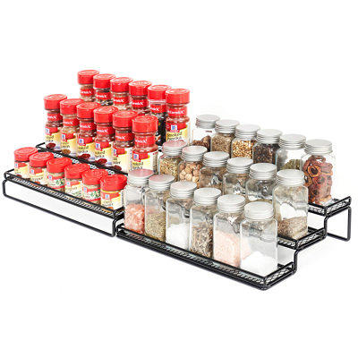 Kamenstein 20 Jar Vintage Revolving Countertop Spice Rack Organizer with Spices  Included