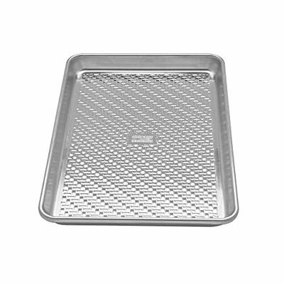 Chicago Metallic Uncoated Textured Aluminum Round Cake Baking Pan, 9-Inch,  Silver