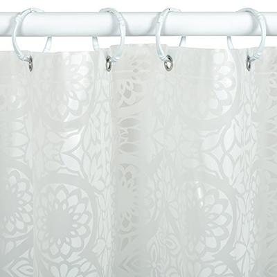 Zenna Home Waterproof PEVA Shower Curtain or Shower Liner with 9 Mesh  Storage Pockets, 70 x 72, Bathroom Organizer, Grey