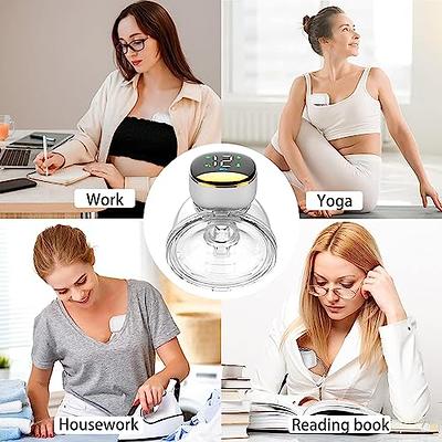 Double Wearable Breast Pump Breastfeeding, Hands Free Portable Breast Pump  QW