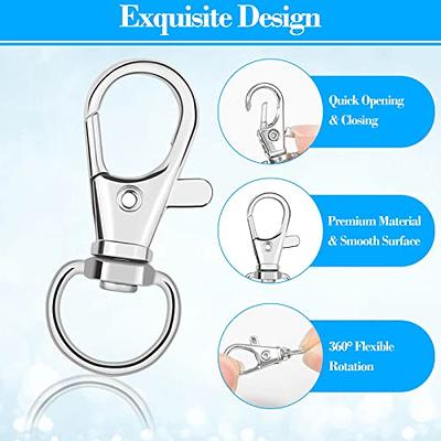 Anezus Key Chain Swivel Hooks, Anezus 100pcs Keychain Hardware Metal Swivel Snap Hook Lanyard Clips Hooks with Keychain Rings for Keych, Metal