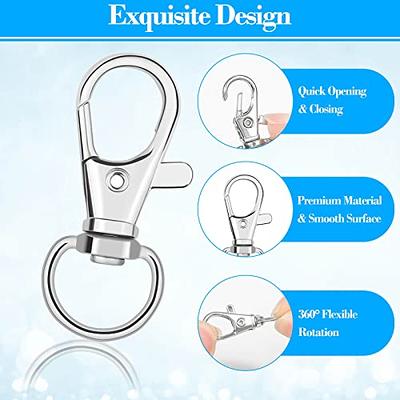 IPXEAD 120PCS Premium Swivel Lanyard Snap Hook With Key Rings, Metal Keychain Hooks For Lanyard Crafting