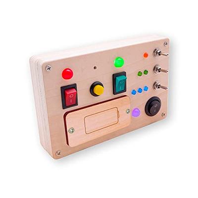  Syahro Montessori Busy Board, Wooden Kid Sensory Board