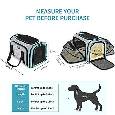 Petsfit Expandable Cat Carrier Dog Carrier,Airline Approved Soft