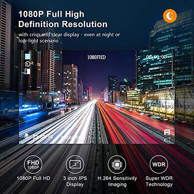  Dash Cam Front with 2.4 IPS Screen, BOOGIIO 1080P Dash Camera  for Cars, Small Driving Recorder with G-Sensor, Parking Monitor, Loop  Recording, Evidence Preserve, Motion Detection : Electronics