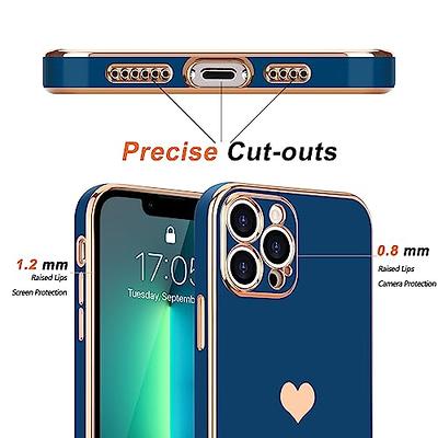 ROUTDOM Compatible with iPhone 13 Pro Max Case for Women Girls Aesthetic  Cute Cool Luxury Trendy Gold Heart Design,Slim Thin Silicone Shockproof  Protective Phone Cover for iPhone 13 Pro Max（Black） - Yahoo