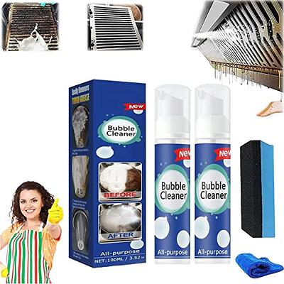  2023 New Bubble Cleaner Foam, North Moon Bubble Cleaner Foam  Spray, Foaming Heavy Oil Stain Cleaner, Kitchen Bubble Cleaner Spray,  All-Purpose Bubble Cleaner, North Moon Bubble Cleaner Foam (100ML, 2Pcs) 