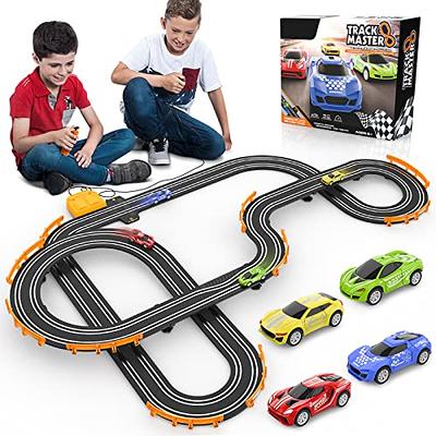 Carrera Battery Operated 1:43 Scale Speed Trap Slot Car Race Track Set w/  Jump Ramp featuring Ford Mustang versus Chevrolet Camaro Sheriff 