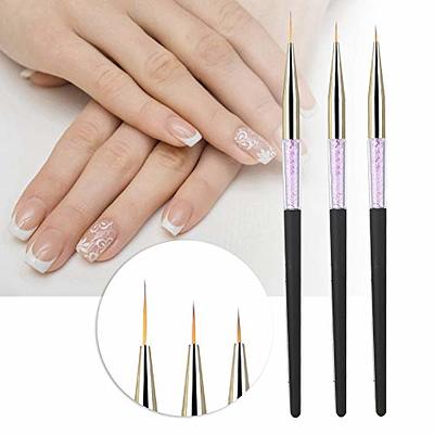 3pcs Professional Nail Art Liner Brush Set Nail Painting Drawing Brushes  Set Manicure Tools