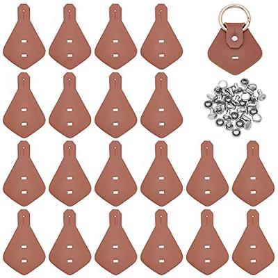 Geetery 100 Pcs PU Leather Key Fob Kit Blanks Key Fob Bulk with Rivets Key  Rings DIY for Laser Engraving(Colorful) - Yahoo Shopping