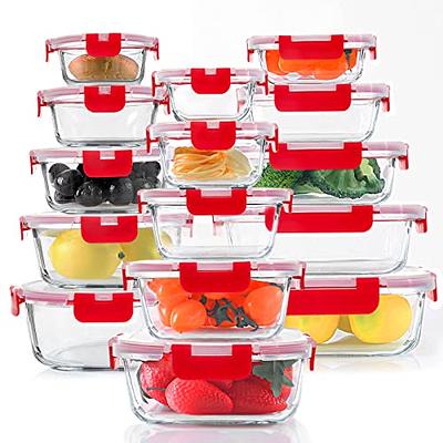 KOMUEE 10 Packs 30 oz Glass Meal Prep Containers for Food Storage with  Lids,Airtight Lunch Bento Boxes,BPA Free,Microwave, Oven, Freezer and