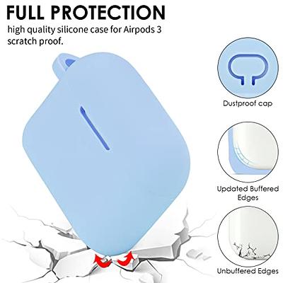 Case for Airpods 3 Generation - VISOOM Airpods 3rd Cases 2021 Silicone for  iPod 3 Earbuds Case Cover Women Wireless Charging Case with Accessories