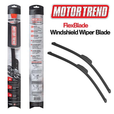 Wiper Blade Meto T6 22' + 22' Windshield Wiper : Water Repellency Polymer Materials Silence Blade Up to 60% Longer Life for All Season Even Clean Ice