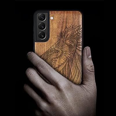  Carveit Wood Case for Galaxy S22 Ultra Case 2022